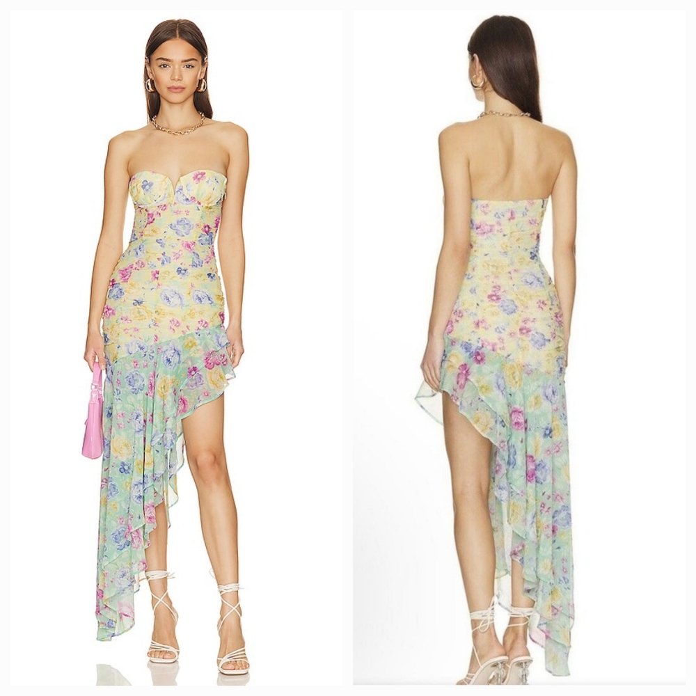 MAJORELLE Yelena Gown in Spring Vintage Multi